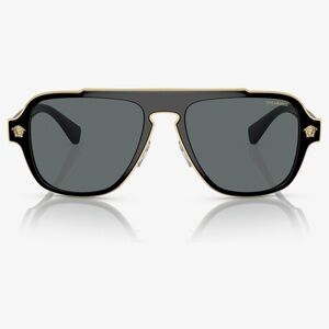 New Versace men’s Gold and Black Men's Polarized Sunglasses